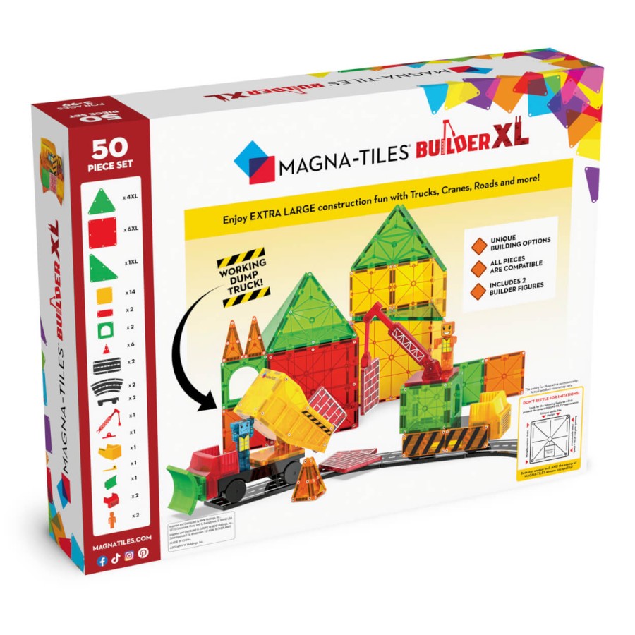 Klocki Magnetyczne Builder XL 50 el. / Magna-Tiles