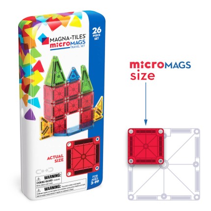 Klocki Magnetyczne Travel microMAGS 26 el. / Magna-Tiles