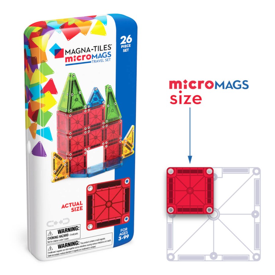 Klocki Magnetyczne Travel microMAGS 26 el. / Magna-Tiles