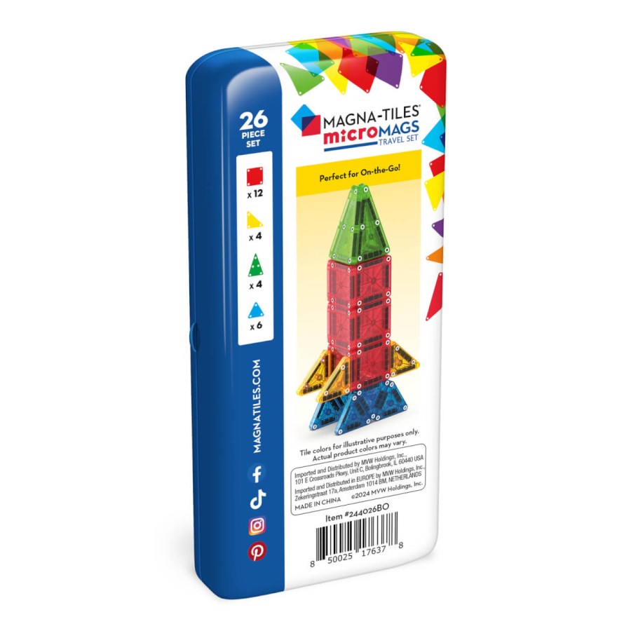 Klocki Magnetyczne Travel microMAGS 26 el. / Magna-Tiles