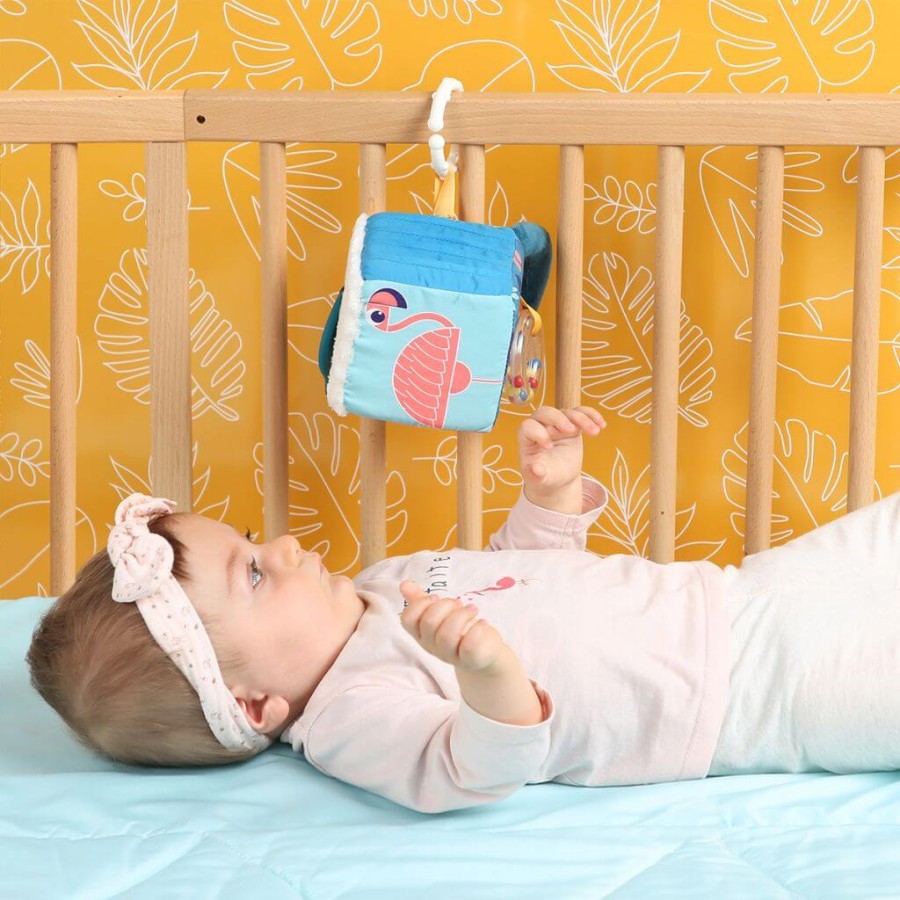 Tkaninowa kostka aktywizująca z listkiem i lusterkiem / LUDI