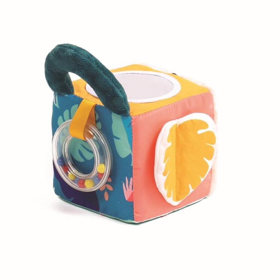 Tkaninowa kostka aktywizująca z listkiem i lusterkiem / LUDI