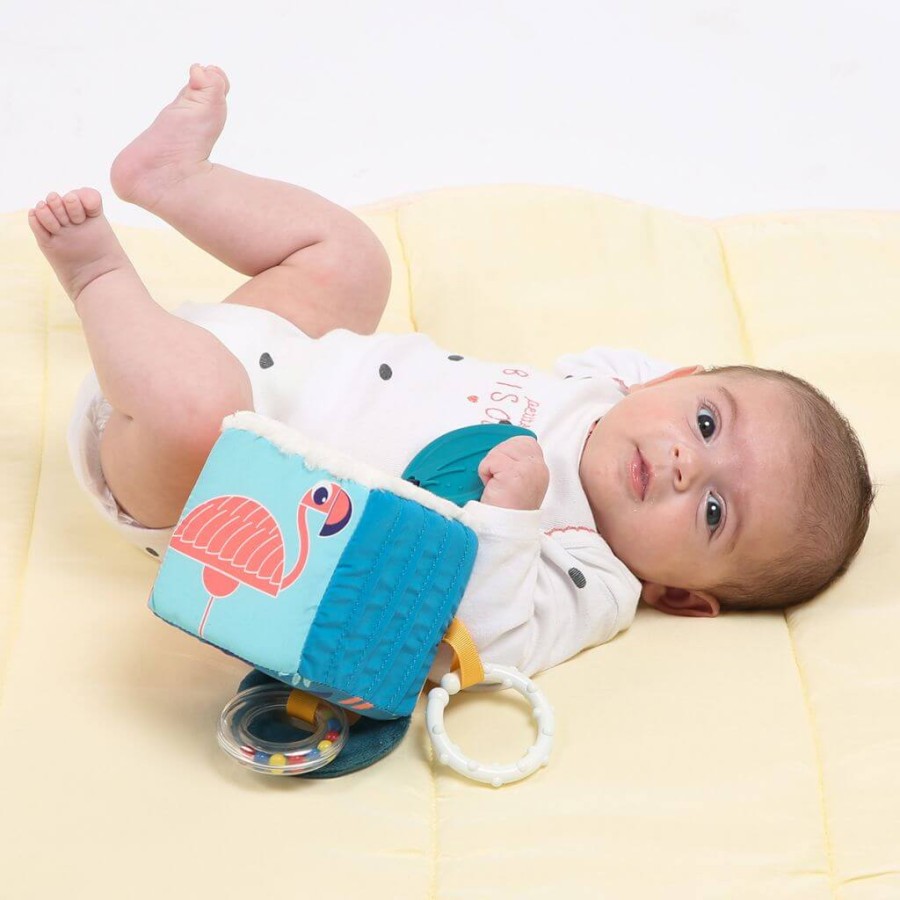 Tkaninowa kostka aktywizująca z listkiem i lusterkiem / LUDI