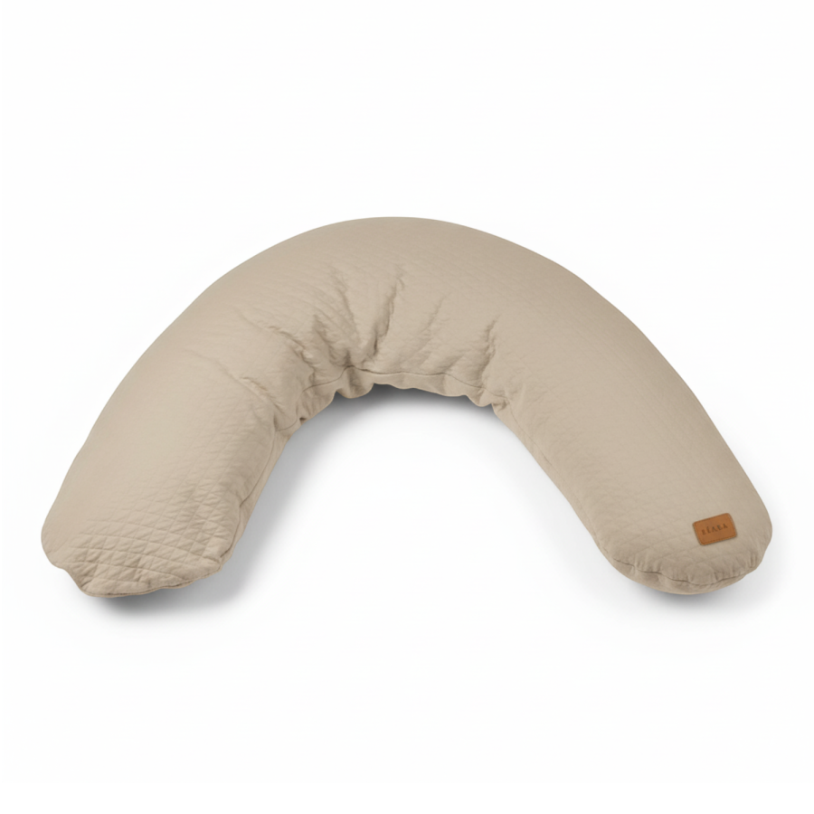 Ergonomiczna poduszka rogal dla kobiet w ciąży i karmiących Big Flopsy™, Fleur de coton Linen / Beaba