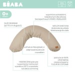 Ergonomiczna poduszka rogal dla kobiet w ciąży i karmiących Big Flopsy™, Fleur de coton Linen / Beaba