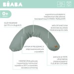 Ergonomiczna poduszka rogal dla kobiet w ciąży i karmiących Big Flopsy™, Fleur de coton Sage Green / Beaba