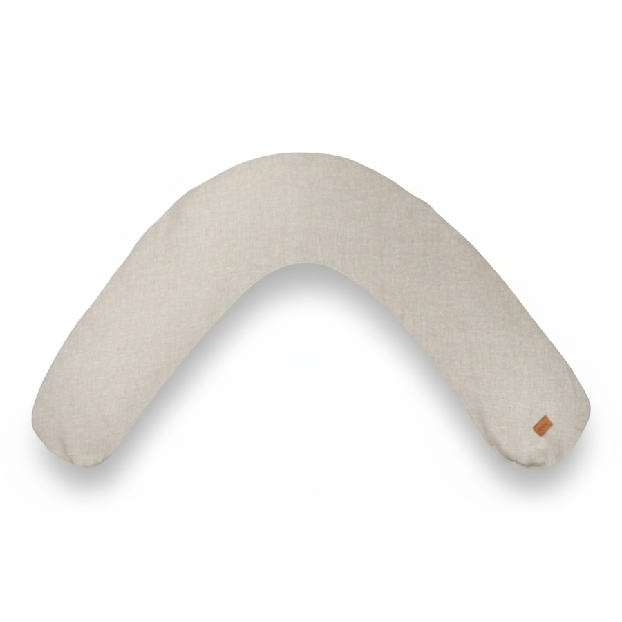 Ergonomiczna poduszka rogal dla kobiet w ciąży i karmiących Big Flopsy™, Linen natural / Beaba