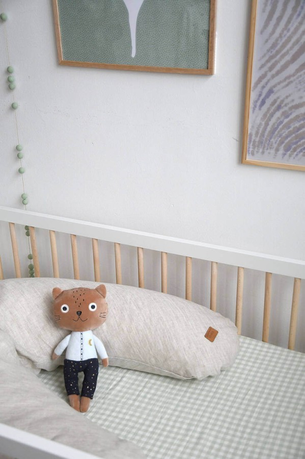 Ergonomiczna poduszka rogal dla kobiet w ciąży i karmiących Big Flopsy™, Linen natural / Beaba