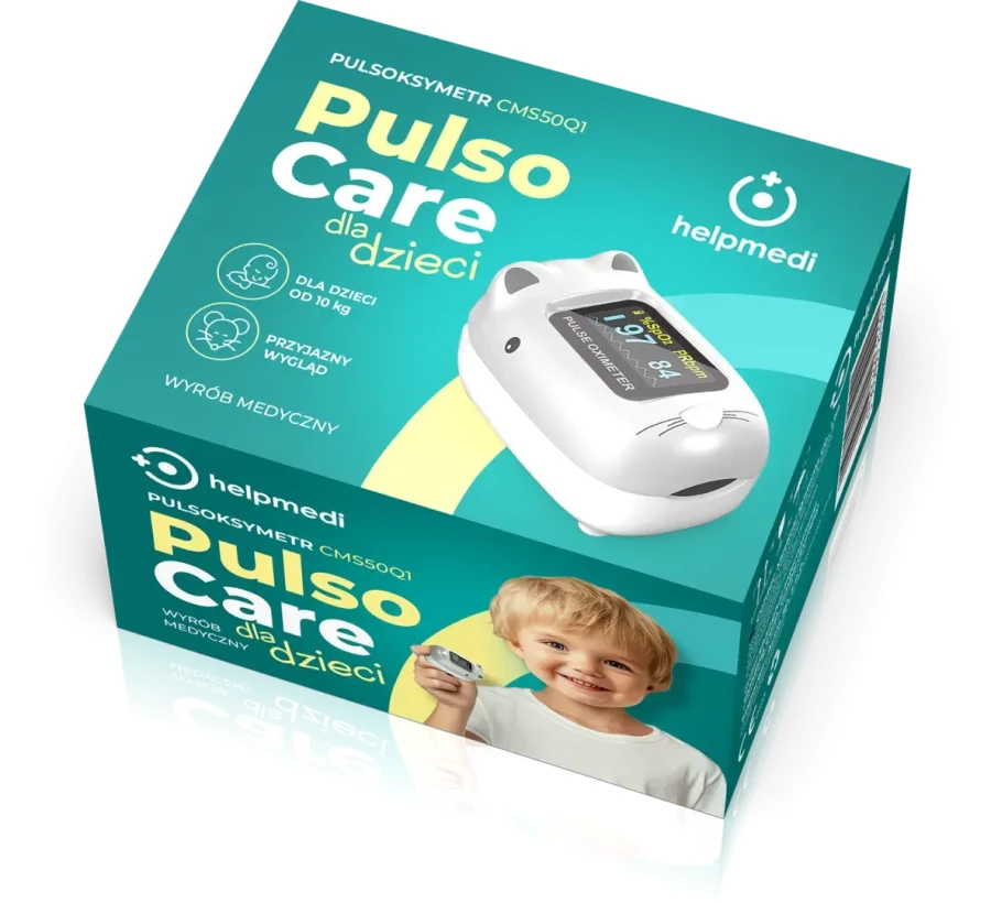 PulsoCare pulsoksymetr dla dzieci, Myszka / HelpMedi