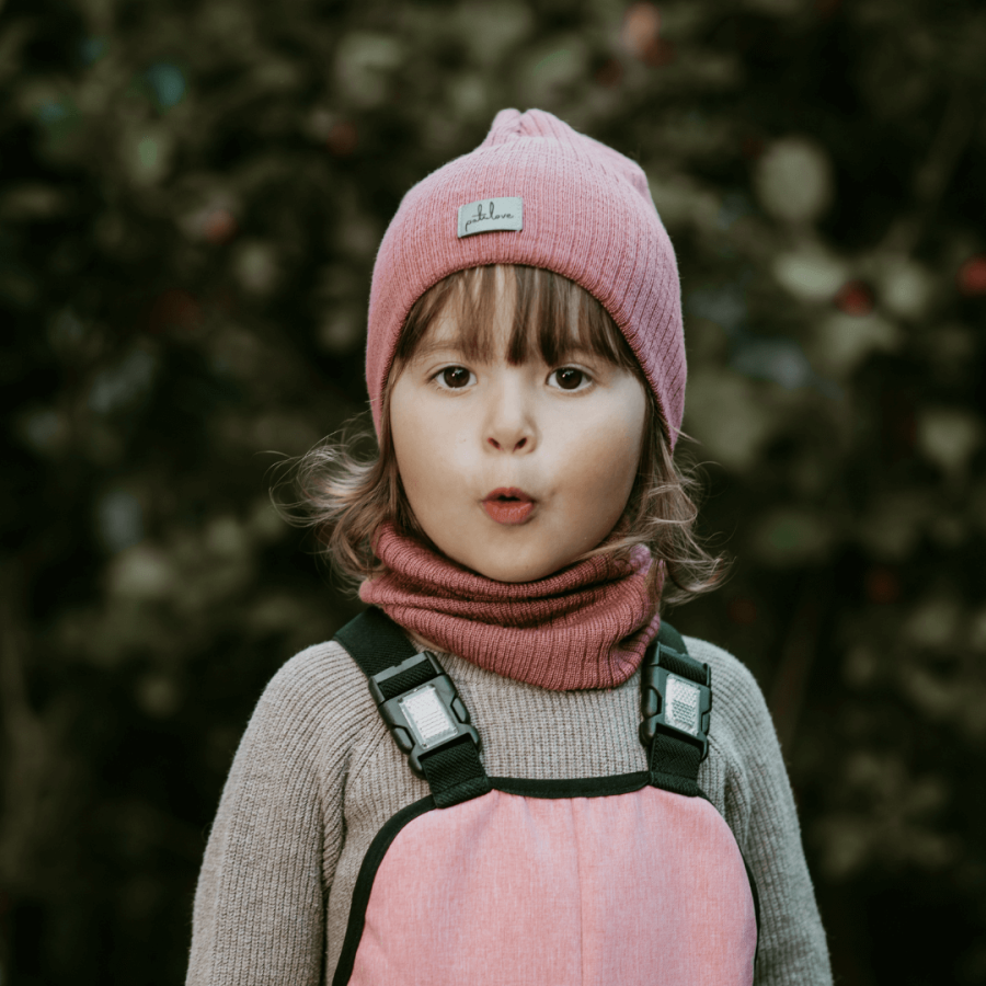 Czapka i komin wełniany GRAPHITE / Patulove