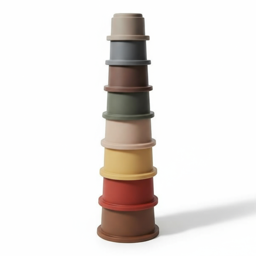 Stacking Tower - wieża z kubeczków RETRO / Mushie