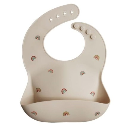 Śliniak silikonowy Rainbow / Mushie