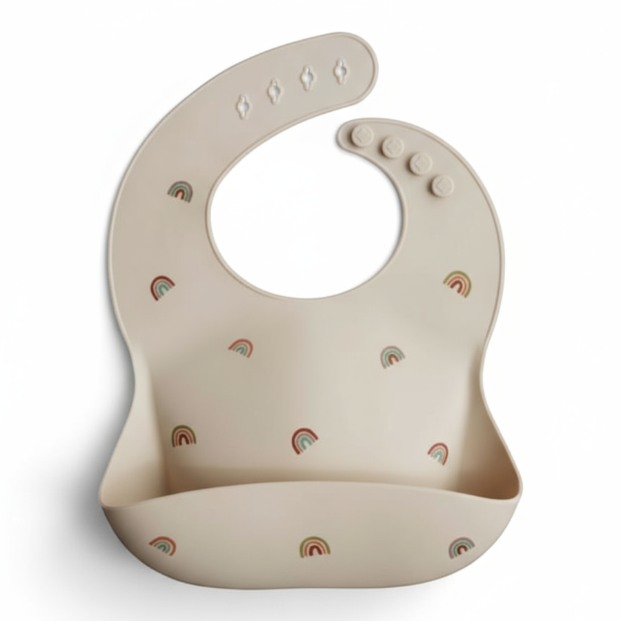 Śliniak silikonowy Rainbow / Mushie