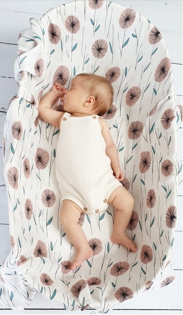 Otulacz bambusowy Flowers 120x120 / Pink no More