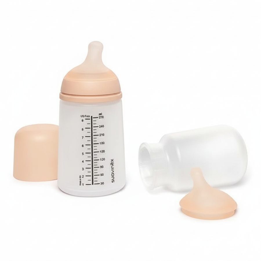 Zestaw startowy ZERO ZERO z butelką ze smoczkiem o średnim przepływie 270 ml / Suavinex