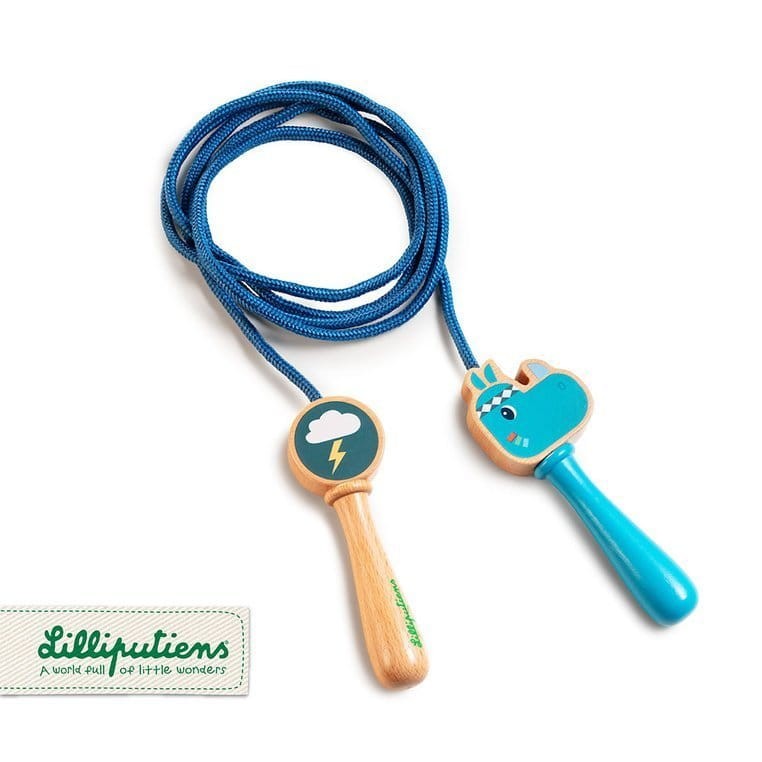 Skakanka z drewnianymi rączkami - Nosorożec Marius / Lilliputiens