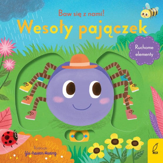 Sympatyczny, uśmiechnięty pajączek w kapeluszu - okładka książki