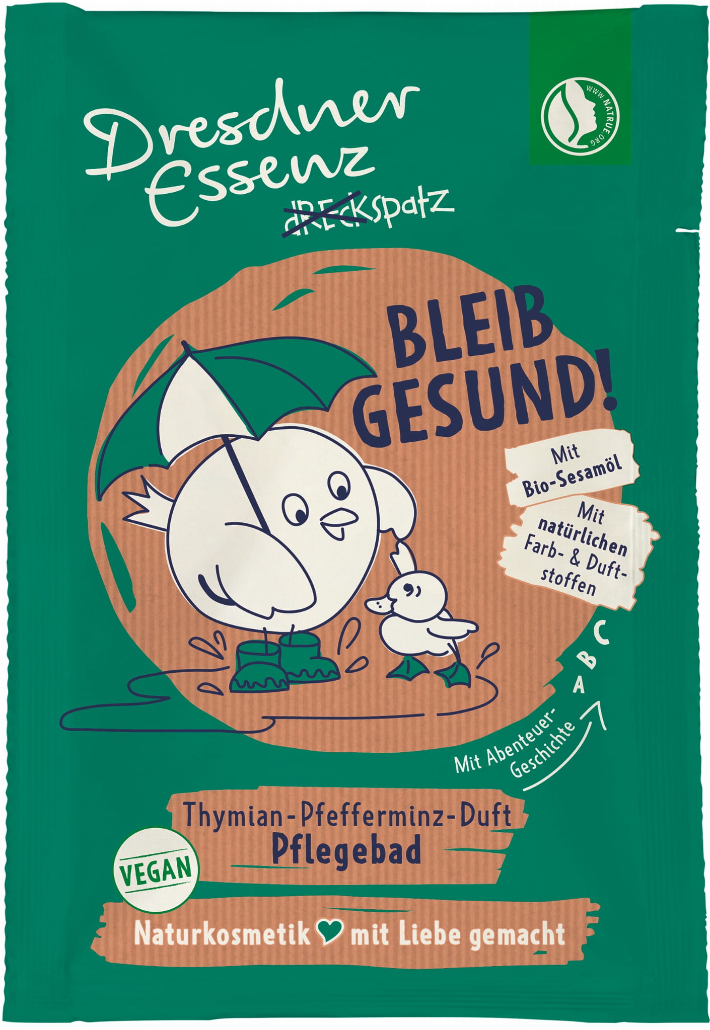 Sól do kąpieli z wizerunkiem ptaszka na saszetce 