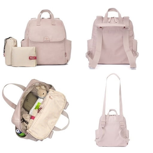 Różowy plecak w różnych konfiguracjach