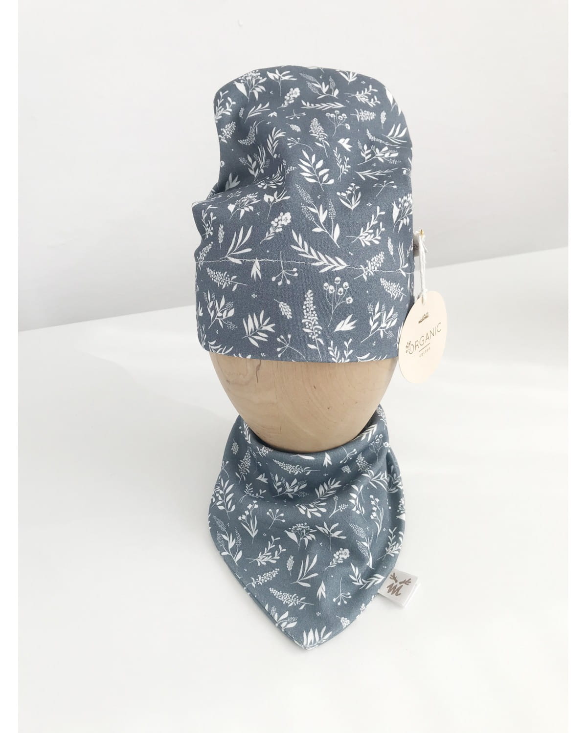 Chustka bandana szara ze wzorkiem 