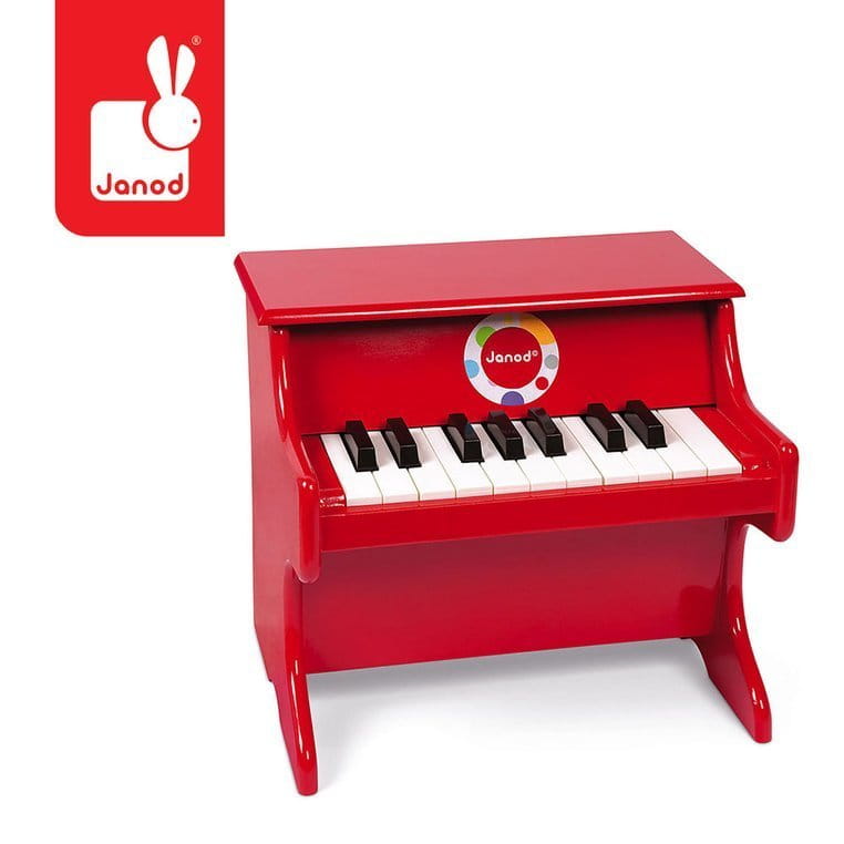 Niewielkie czerwone pianino 