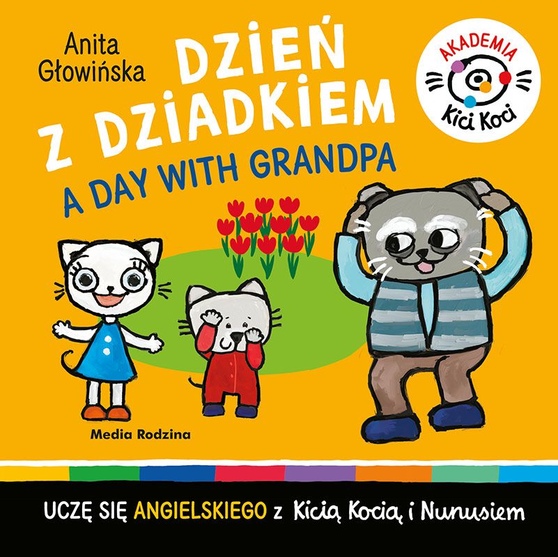 Okładka książki polsko-angielskiej o dniu z dziadkiem