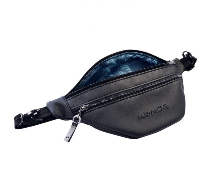 Czarna nerka z ekoskóry z podszewką