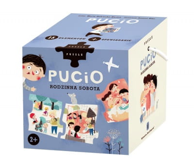 Opakowanie puzzli Pucio. Rodzinna sobota