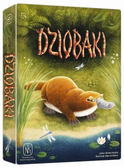 Okładka gry z dziobakiem nad wodą